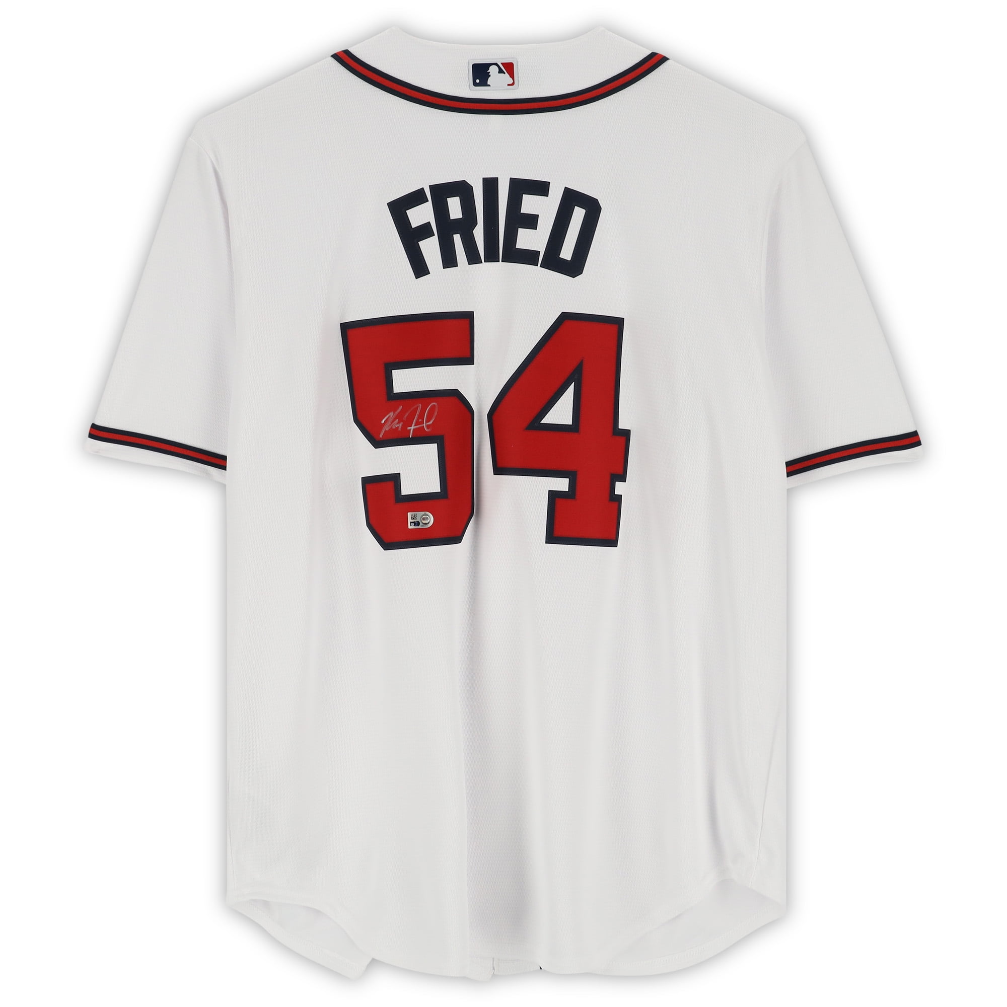 Max Fried Atlanta Braves Autographed Fanatics Authentic Red Nike Replica  Jersey