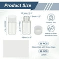thumbnail image 2 of 3ml Clear Glass Vials, 20Pcs Sample Vials with Screw Cap Reagent Media Bottle with Labels Leak-Proof Liquid Sample Glass Vial for Lab Laboratory, 2 of 6