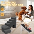 thumbnail image 3 of Dog Stairs for High Beds, 6 Steps Soft Foam Pet Stairs for Bed 27-30 inches, L Shaped Dog Steps, Non-Slip Sturdy Pet Stairs, 30D Foam Doggie Ramp for Small/Large Dogs/Old Cats, 3 of 14