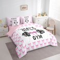 thumbnail image 3 of Feelyou Girl Weightlifting Sport Twin Bedding Sets 7pcs, Princess Bow Comforter Set, 3 of 8