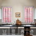 thumbnail image 2 of Abstract Oil Paiting Watercolor Kitchen Curtains - Vintage Tier Cafe Curtains for Bathroom Living RV Rod Pocket Window Drapes 36 Inch 2 Panels Set 28"x36" Window Treatment Tiers, 2 of 4