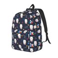 thumbnail image 1 of Disketp Llamas 1 print Canvas Backpack Lightweight Travel Daypack Student Rucksack Laptop Backpack-Medium, 1 of 5