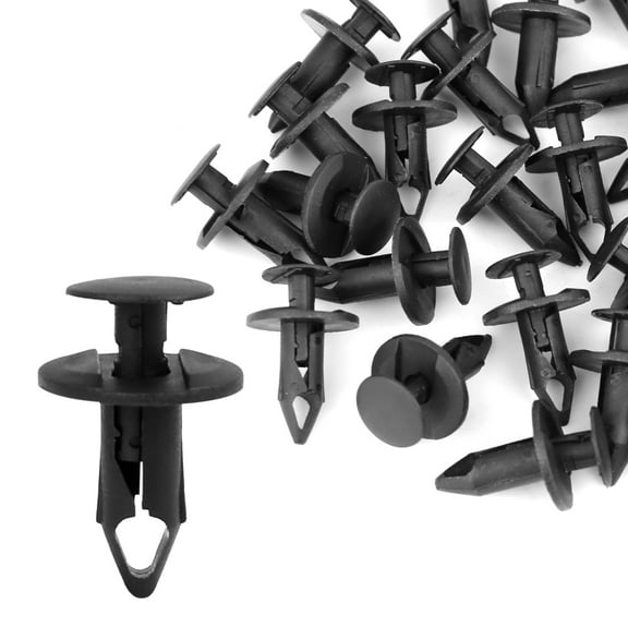 Uxcell 9mm x 8mm Plastic Rivet Fastener Fender Car Bumper Push Clip (30-pack)