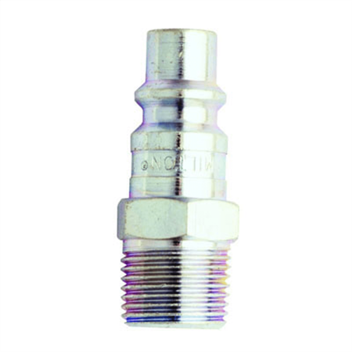 10-Pack MILTON 727 Air Line Hose Fittings - 1/4" Male NPT Thread, M Style Nipples For Pneumatic Tools