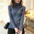 thumbnail image 2 of Forzero Womens Autumn Sweaters Slim Soft Long Sleeve High Neck Knit Pullover Sexy Slim Stretch Sweater Tops, 2 of 3