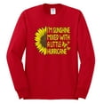 thumbnail image 2 of Wild Bobby, I'm Sunshine Mixed With A Little Hurricane , Inspirational/Christian, Men Long Sleeve Shirt, Red, Large, 2 of 5