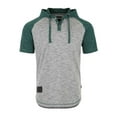 thumbnail image 3 of ZIMEGO Mens Short Sleeve Hoodie - Thin Color Block Raglan Henley T Shirt, 3 of 5