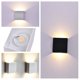 thumbnail image 4 of Moderna lámpara de pared LED de 6 W, 2 piezas de aluminio LED de pared, color blanco cálido, 3000 K, accesorio de iluminación para sala de estar, dormitorio, pasillo, 4 of 6