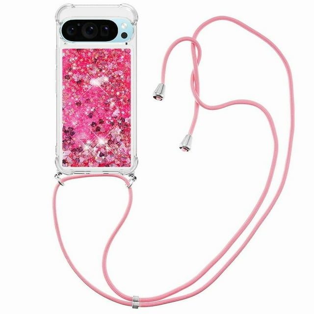 Funda FOXDOCK para Google Pixel 10 con Cuerda Ajustable, Brillo Líquido, Protección Antigolpes y Lente – Ideal para Regalo
