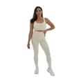 thumbnail image 3 of Ribbed Sports Bra and Leggings Set - White, 3 of 9