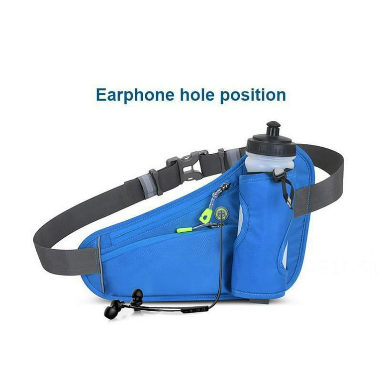 Multi function Bum Bag Sports Belt with Water Bottle Holder Waist Fanny Pack Waterproof Waist Bag Mobile Phone Pocket for Sport Running Hiking
