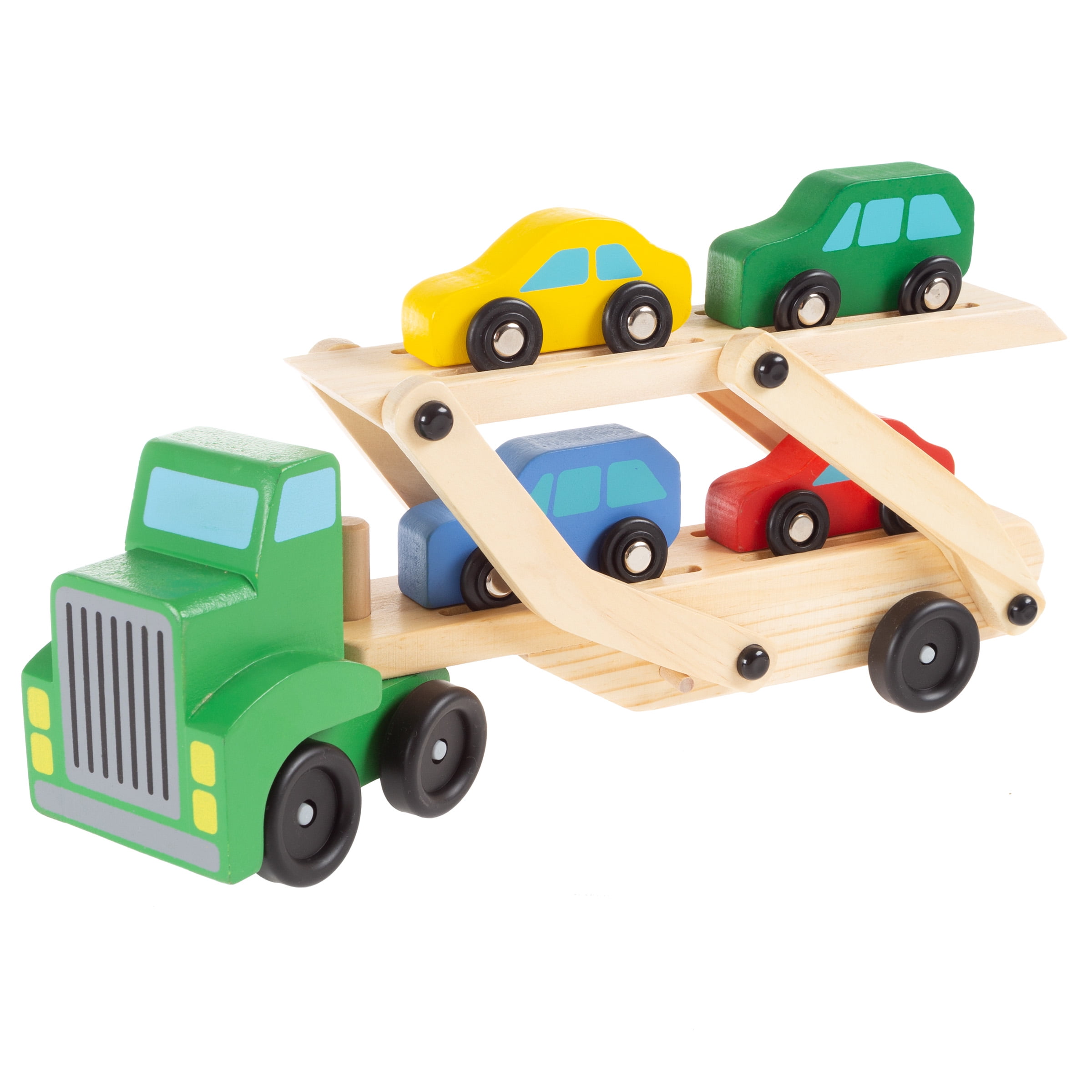 Kids Truck Loader Play Set Wooden Toddler Boy Pretend Toy Tractor Trailer New 