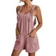 thumbnail image 2 of Lucakuins - Mono corto informal para mujer, color sólido, sin mangas, con cuello halter, ropa de verano Lucakuins moda, 2 of 6