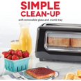 thumbnail image 5 of tostador Dash Clear View: tostador con ranura extra ancha con acentos de acero inoxidable + ver a través de la ventana – Descongelar, recalentar + función de apagado automático para bagels, panes espe, 5 of 5