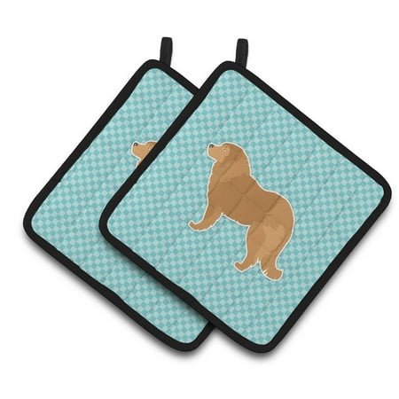 

Carolines Treasures BB3725PTHD Caucasian Shepherd Dog Checkerboard Blue Pair of Pot Holders 7.5HX7.5W multicolor