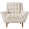 thumbnail image 4 of Armchair Accent Chair, Beige, Fabric, Living Kitchen Cafe Bistro Hospitality Restaurant, Modern Contemporary HB32710, 4 of 5