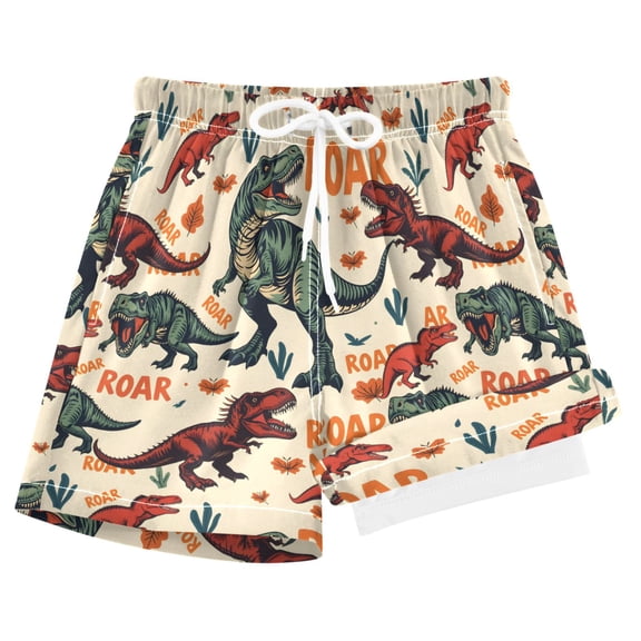 joogoo Cartoon Dinosaur-d5 Boys Swim Trunks Beach Swimsuit Shorts Boxer 8Y
