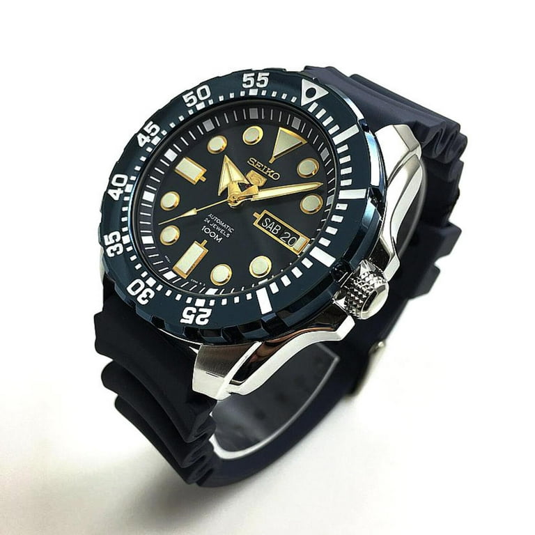 SEIKO ファイブ　SRP605K2 Seiko Men's Diver Automatic SRP605K2 Blue Rubber Automatic