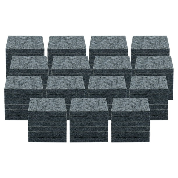 Uxcell Almohadillas Cuadradas Autoadhesivas Antideslizantes de Fieltro de 3/4" para Proteger Pisos Grises 90 Paquete