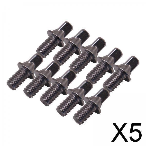 5x 10 Piezas Varilla de Tensión de Tambor Metal Inoxidable Hardware de Percusión Fuerte Tornillo Apretado para Instrumento de Percusión Accesorio Univ 5 piezas