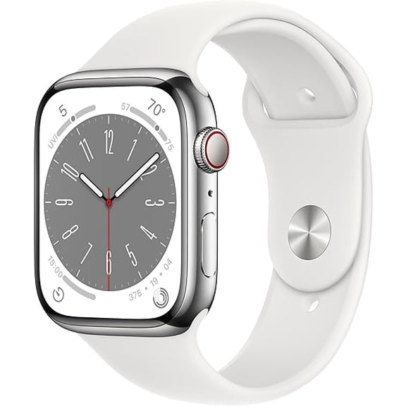 Restored Apple Watch Series 8 (GPS, 41mm) - Silver Aluminum Case - White Sport Band (Refurbished)