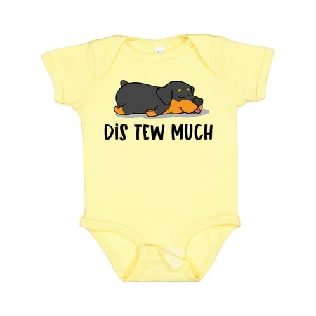 

Inktastic Napping Dis Tew Much Rottweiler Gift Baby Boy or Baby Girl Bodysuit