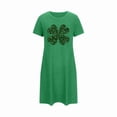 thumbnail image 3 of QUNYINEY Short Sleeve Nightgowns for Women St Patricks Day Soft Loungewear Comfy Knee Length Crew Neck Women Sleepwear, 3 of 3