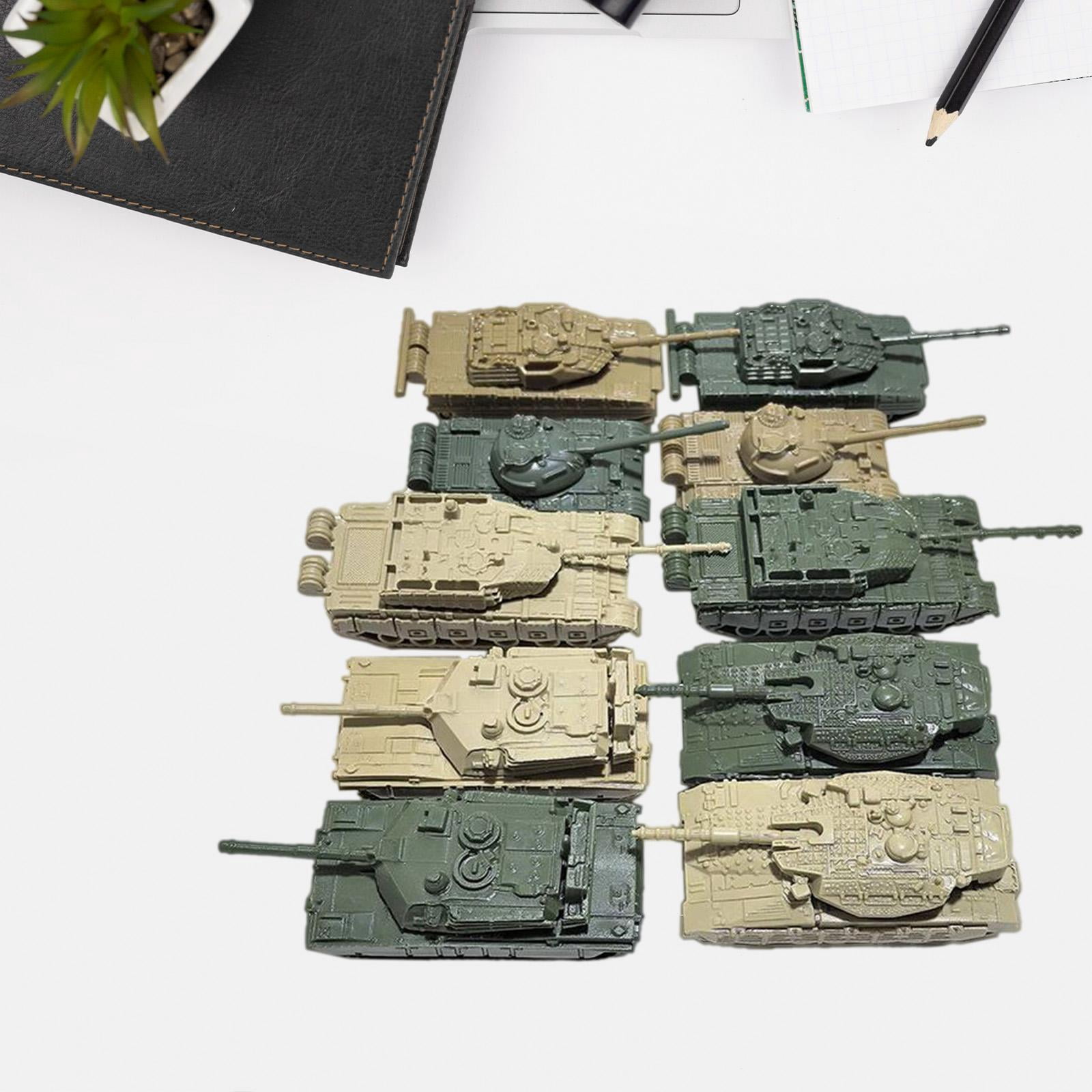JWQFBC 10 Pieces Tank Model Building Kit DIY Assembly 1:144 Scale Collectibles Birthday CN and US