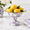 Violet Check-Small, variant on Small Sky Check Enamel Compote Serving Bowl, 9.92 x 9.61 x 7.44 inches