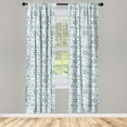 thumbnail image 3 of Ambesonne Winter Curtains, Merry Xmas Snowflakes, Pair of 28"x84", Teal White, 3 of 5