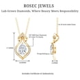 thumbnail image 4 of Rosec Jewels Lab Created Diamond Art Deco Pendant Necklace - Ready to Gift for Anniversary, 18K Yellow Gold, 4 of 6