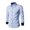 Light Blue, variant on Lapel Long Sleeve Single-breasted Sewn Lattice Texture Men Shirt Slim Fit Solid Color Business Dress Shirt Top