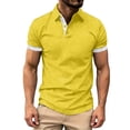 thumbnail image 3 of Bovxnpu Mens Short Sleeve T Shirts Men's Button Up Button Casual Fashion Daily Tops, 3 of 9