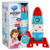 Magnetic Stacking Toy Space Rocket - 6 pc Magnet Building Set with Surprise Astronaut Inside