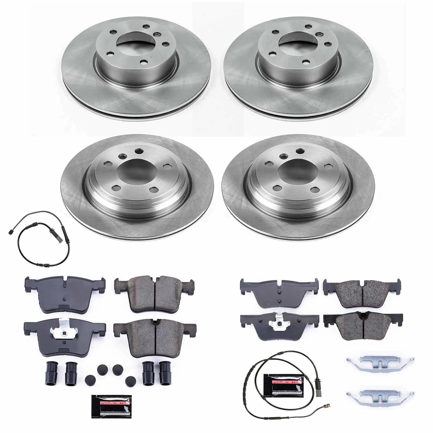 PowerStop Front and Rear Stock Replacement Brake Pad and Rotor Kit Fits: BMW Select Models KOE6925