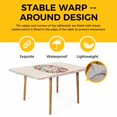 thumbnail image 4 of Happy Easter Table Cloths for 3 Foot Rectangle Tables, Spring Flower Pastoral Butterfly Retro Beige Patio Waterproof Elastic Fitted Tablecloths, Washable Rectangular Table Cover for Camping, 4 of 8