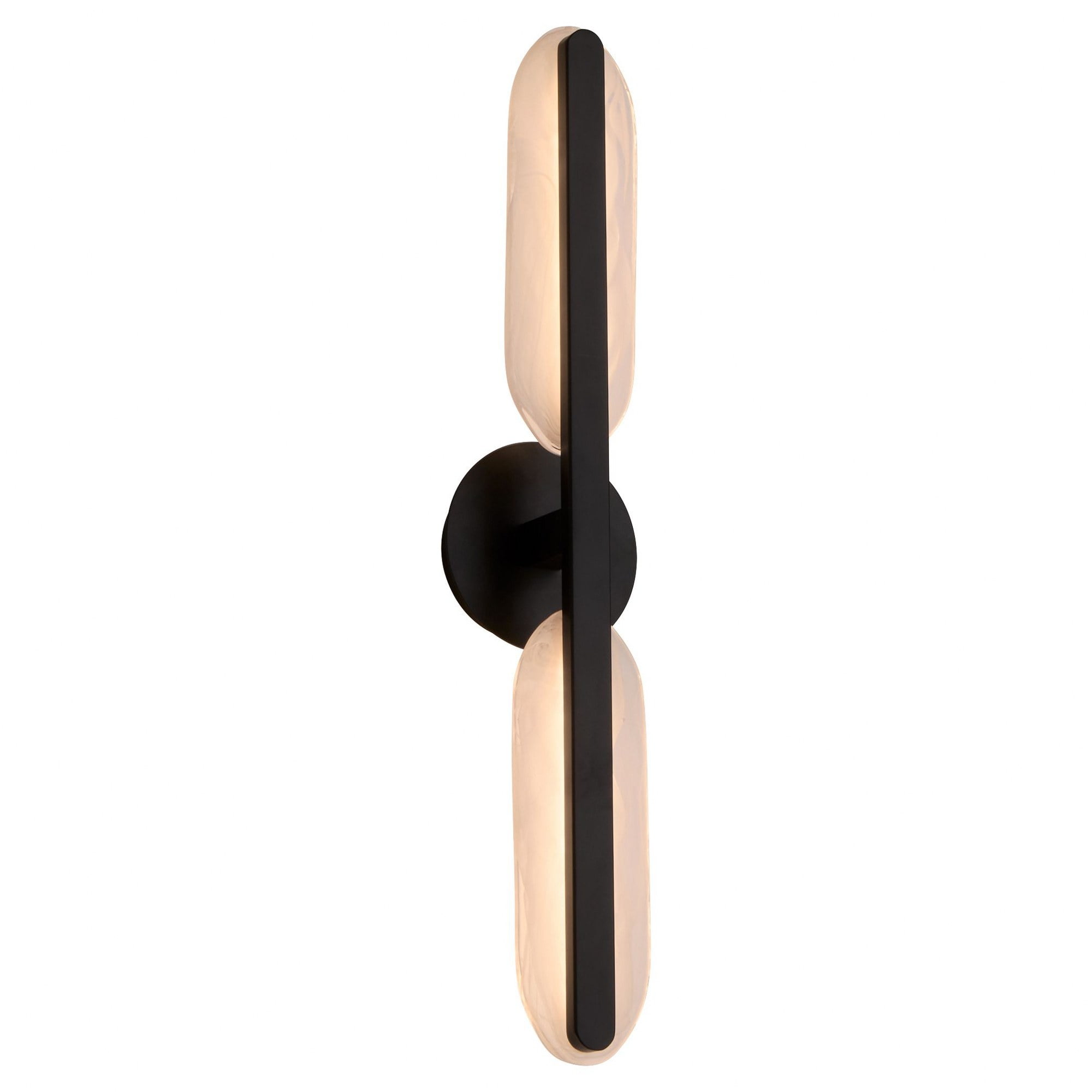 3-5146-15 Oxygen Lighting Avian - 16W 2 5CCT LED Bath Vanity-27.5 Inch Tall and 5.75 Inch Wide-Black Finish