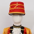thumbnail image 3 of TiaoBug Kids Adults Majorette Hat Marching Band Major Drum Hat for Theme Party Stage Performance Red L, 3 of 6