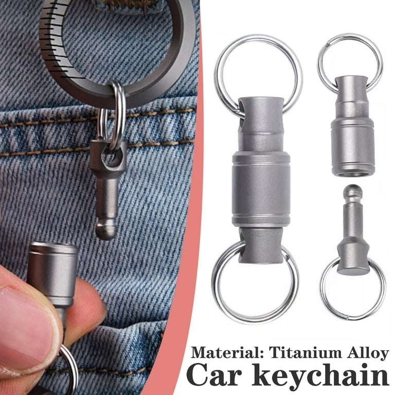 Business Titanium Keychain for Men, Creative Titanium Keychain for Car Key, Birthday Gifts,Temu