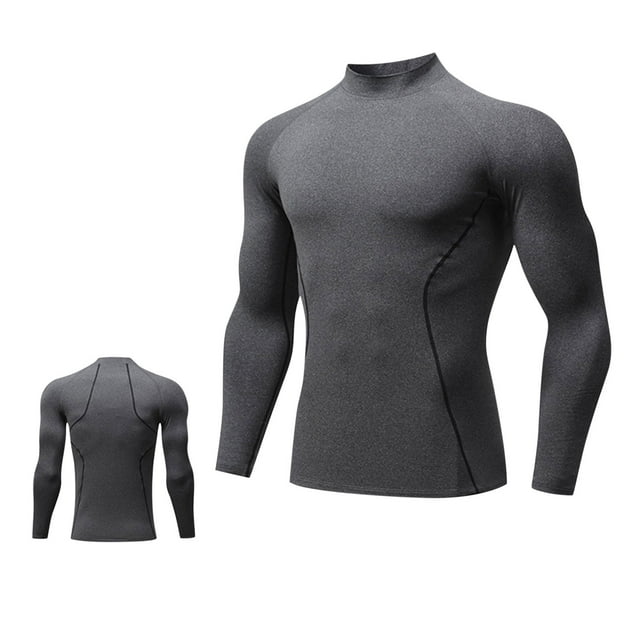 pstuiky camisa de manga larga para hombre, Chaqueta de malla deportiva de manga larga para hombre, informal, de color liso, para correr y fitness top de hombre l