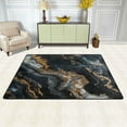 thumbnail image 2 of Marble Pattern Black Gold Rugs Washable Cover Floor Rug Carpets Bathroom Decorations For Kitchen Bedroom Indoor 72"X48", 2 of 4