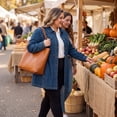 thumbnail image 2 of Agnes Orinda Women's Plus Size Denim Jacket Buttons Long Sleeves Jean Jackets 1X Dark Blue, 2 of 8