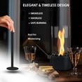 thumbnail image 6 of Tabletop Fire Pit with Windproof Borosilicate Glass, Premium Table Fireplace, Decoration for Home, Balcony & Backyard, Gift for Movie Nights Housewarming, Parties-Black, 6 of 7