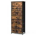 thumbnail image 2 of Pellebant Black 7 Drawers Vertical Dresser Storage Tower Chest, Wood color, 2 of 9