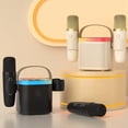 thumbnail image 3 of Máquina de Karaoke Inalámbrica con Altavoz Bluetooth, Micrófono y Luces LED Altavoz Bluetooth para el Hogar con Micrófono Doble, B, 3 of 5