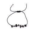 thumbnail image 1 of Xiao Hua Pulsera de cuentas hecha a mano, ideal para hombres y mujeres, con cuentas de cristal de piedra natural, ajustable (negro), 1 of 5