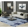 thumbnail image 2 of Feizy Sonora Modern Abstract, Blue/Black, 1'6" x 1'6" Swatch Easy Care Stain Resistant Fade Resistant Bohemian & Eclectic Watercolor Floor Rug for Living room Bedroom, 2 of 8