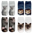 thumbnail image 4 of Women Men Low Cut Socks, Fashion Casual Novelty Cute 3D Animal Cat Printed Soft Breathable Elastic Ankle Crew Socks for Daily Wear and Cosplay Party, 4 of 8