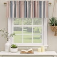 thumbnail image 3 of 2 Pack Valances for Windows, Red Blue Striped Window Valances for Living Room/Bedroom/Bathroom, Boho Vintage Abstract Colorful Striped Light Filtering Kitchen Curtain Valance 42"W x12" L, 3 of 9