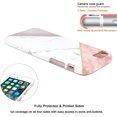 thumbnail image 2 of JAHOLAN Pink Geometric White Marble Design Clear Bumper Glossy TPU Soft Rubber Silicone Cover Phone Case Compatible with iPhone 7 iPhone 8 iPhone 6 6S, 2 of 6